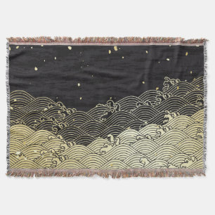 Cobertor onda de ouro, textura em papel.