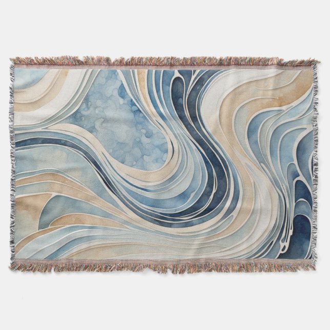 Cobertor Ondas Abstratas (Frente)