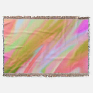 Cobertor Ondas abstrato azuis cor-de-rosa únicas com tendên
