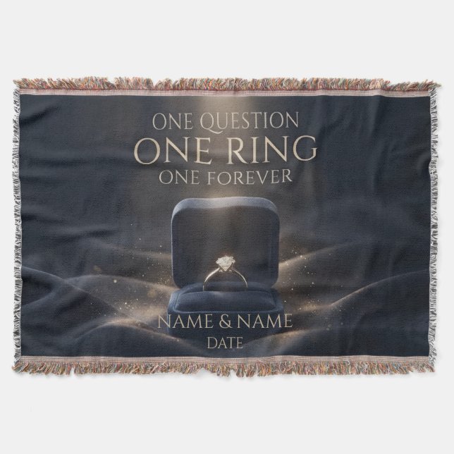 Cobertor One Ring One Forever Romantic Marriage Proposal (Frente)