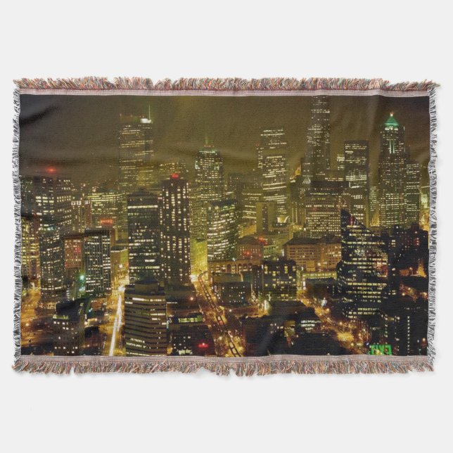 Cobertor Opinião da cidade de Seattle (Frente)