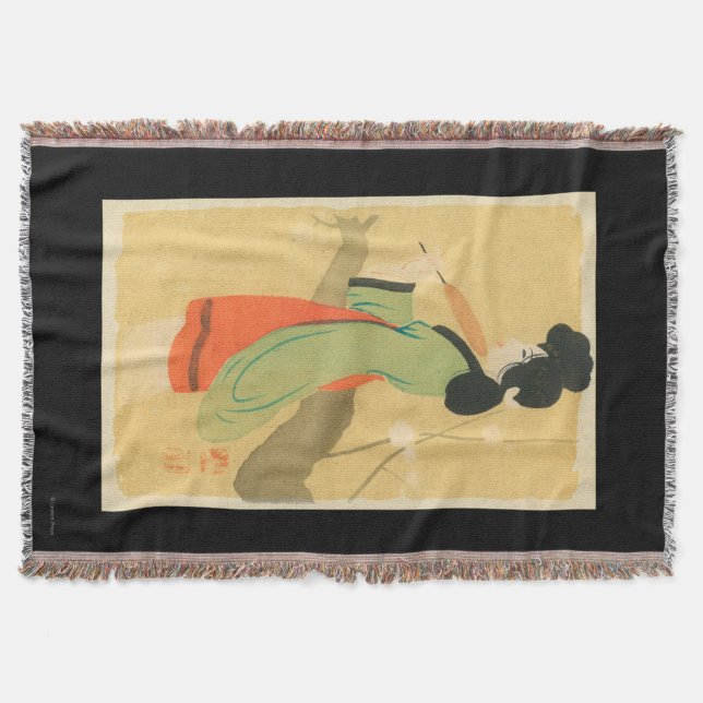 Cobertor Opinião uma mulher japonesa em ParisParis, France (Frente)