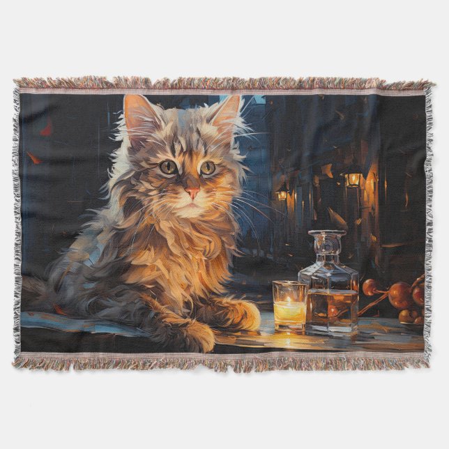 Cobertor Orange Cat e Cafe Terrace na Noite inspirados em V (Frente)