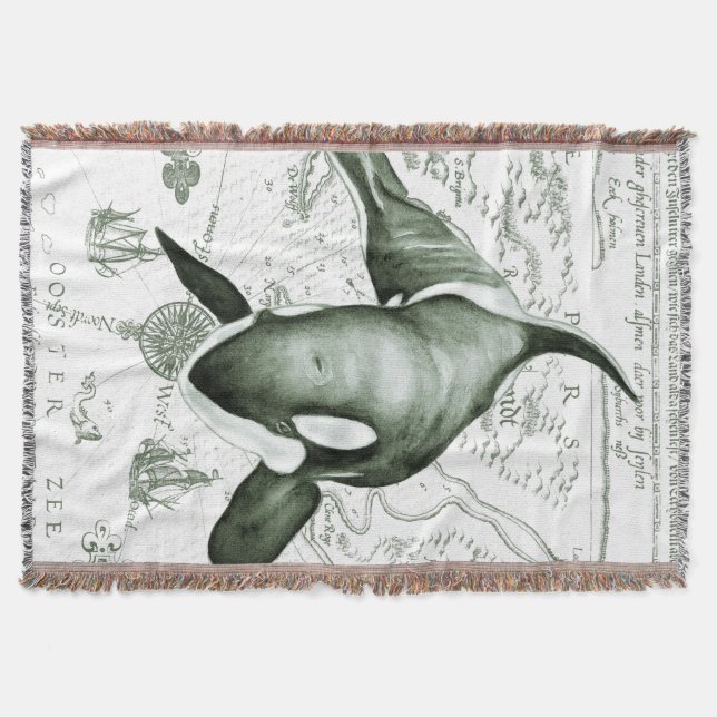 Cobertor Orca Map Green (Frente)