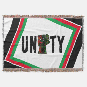 Cobertor orgulho negro punho vermelho verde bandeira pan-af