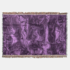 Cobertor Orquídea Ametista Abstrato de Arte Nervosa