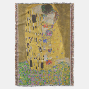 Cobertor Os amantes beijando o abraço de Gustav Klimt
