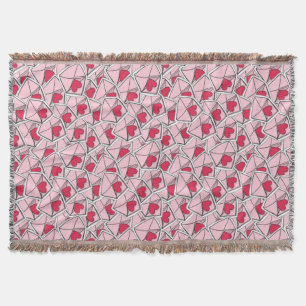 Cobertor Os corações dos namorados em envelopes