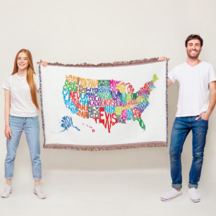 Cobertor Os Estados Unidos nos nomes