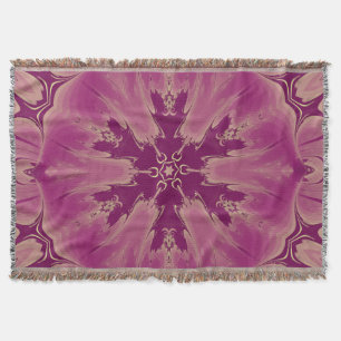 Cobertor Ótimas Formas Exóticas De Flor Roxo