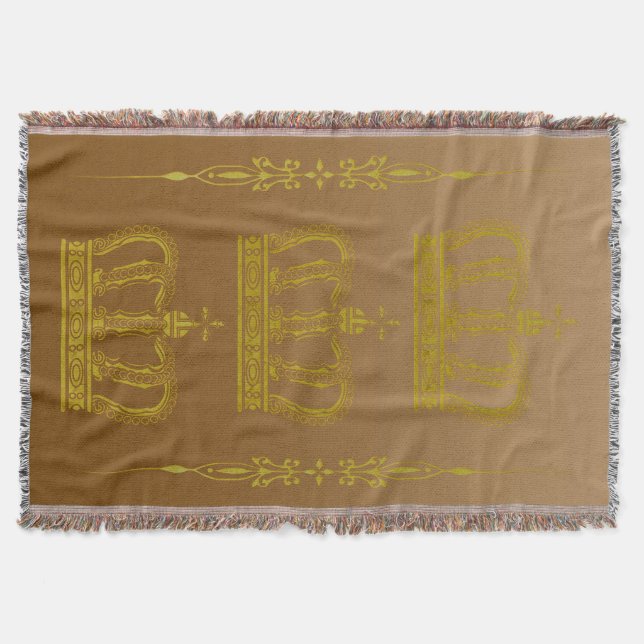 Cobertor Ouro Crown + suas ideias (Frente)