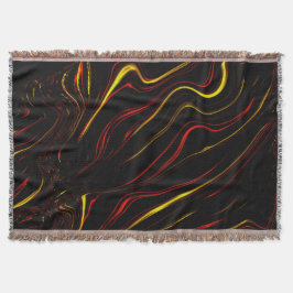 Cobertor Ouro vermelho ondulado, longos traços em fundo pre