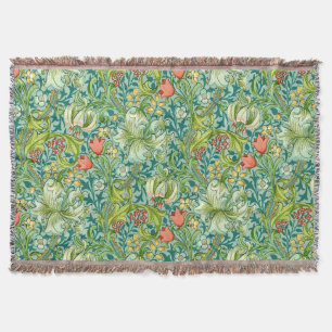 Cobertor Ouro William Morris Lily Vintage
