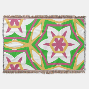 Cobertor Ousado Moderno rosa amarelo verde