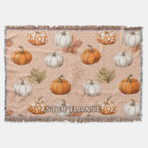 Cobertor outono de colheita russa - Pumpkins & Leaves