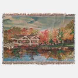 Cobertor Outono pelo lago