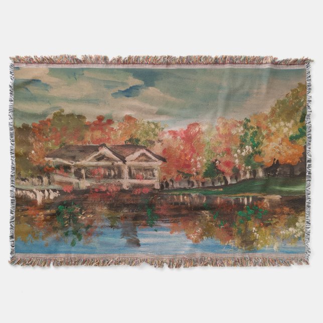 Cobertor Outono pelo lago (Frente)