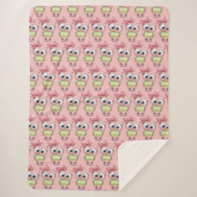 Cobertor Owl Sherpa (Frente)