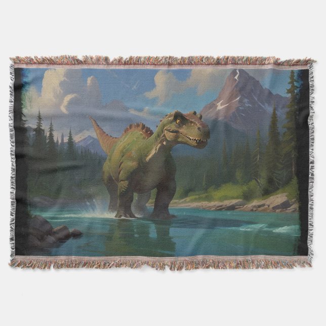 Cobertor Paddling Brontossaurus e Riqueza (Frente)