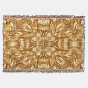 Cobertor Padrão abstrato dourado adorável
