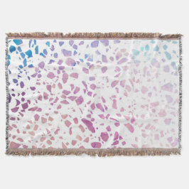 Cobertor Padrão abstrato Terrazzo Mosaico rosa e azul