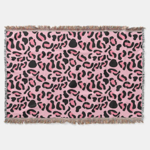 Cobertor Padrão Animal Rosa Moderno Leopard