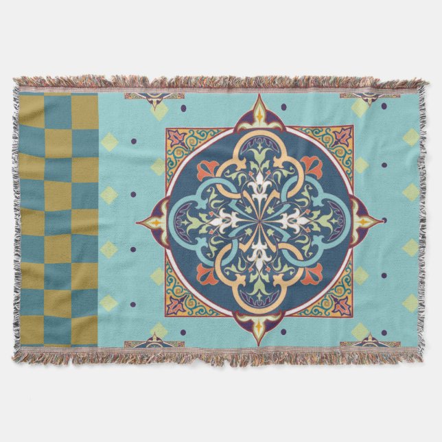 Cobertor Padrão Árabe - Aberto (Frente)