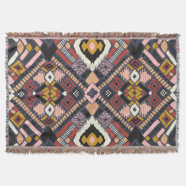 Cobertor Padrão Aztec do Chevron Africano Tribal (Frente)