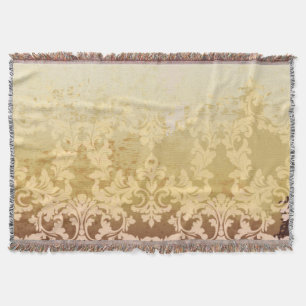 Cobertor Padrão barroco venenoso, luxo ornamental.