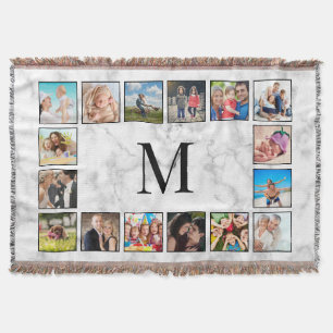 Cobertor Padrão Branco da Pedra Marble