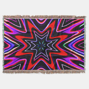 Cobertor Padrão Colorido de Neon Vibes