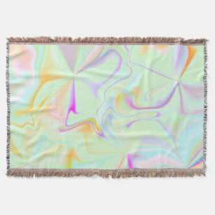 Cobertor Padrão Colorido Falso Holograma Abstrato