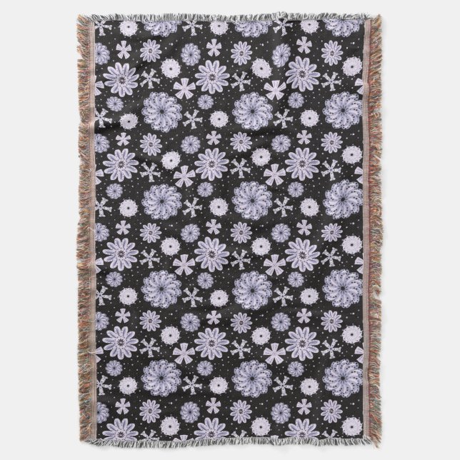 Cobertor Padrão de Abstrato azul escuro (Frente Vertical)