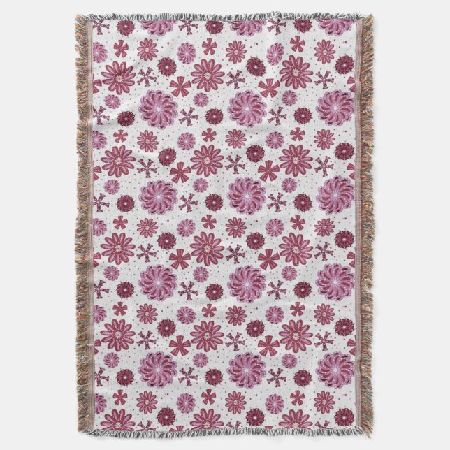 Cobertor Padrão de Abstrato de Pastel Roxo (Frente Vertical)