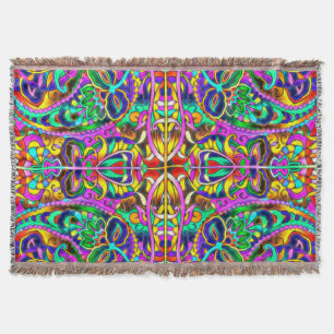 Cobertor Padrão de Aquarela Oriental III + suas ideias