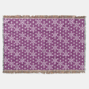 Cobertor Padrão de Asanoha Japonês, Roxo de beringela