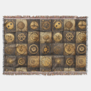 Cobertor Padrão de Azulejo de Engrenagem Mecânica Steampunk