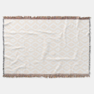 Cobertor Padrão de bege e de diamante branco