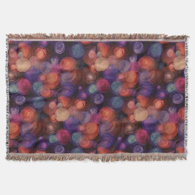 Cobertor Padrão de Bolinhas de Aquarela + suas ideias (Frente)