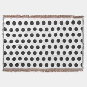 Cobertor Padrão de Bolinhas Preto e Branco – Minima Clássic