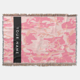 Cobertor Padrão de Camuflagem Rosa, Seu nome, Personalize