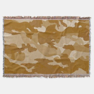 Cobertor Padrão de Camuflagem Tom Terra Deserto Moderno