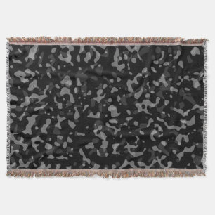 Cobertor Padrão de Camuflagem Trendy Black e Cinza