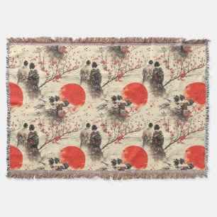 Cobertor Padrão de Casal Kimono Romântico Sakura (3)