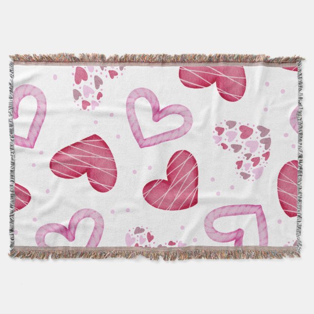 Cobertor Padrão de Corações 36 (Frente)