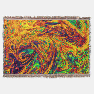 Cobertor Padrão de Cores Vibrante Expressivo