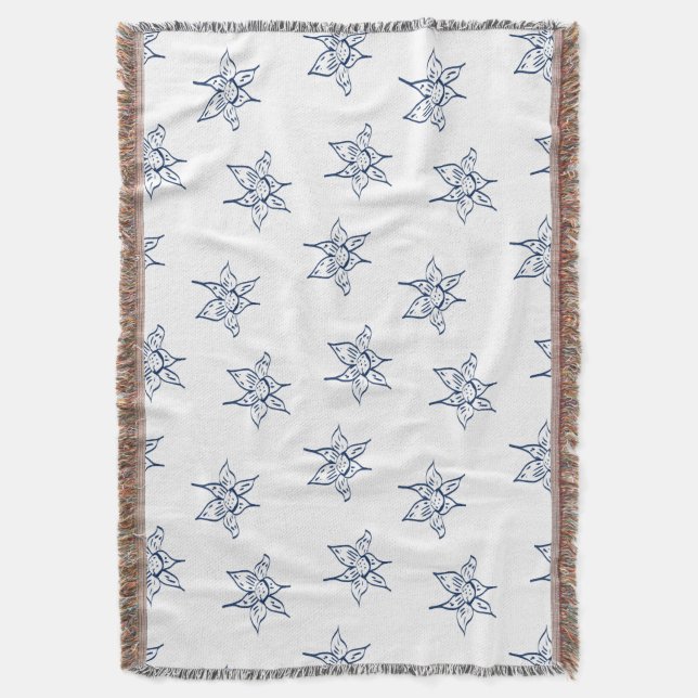 Cobertor Padrão de desenho da flor de lírio (Frente Vertical)