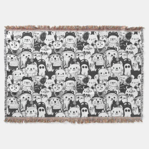 Cobertor Padrão de Desenho de Animal Kawaii Fofo (1)