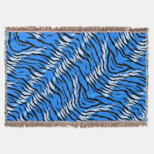 Cobertor Padrão de design de pele de tigre azul