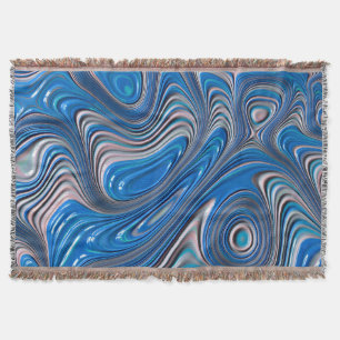 Cobertor ~ PADRÃO DE Design Fractal ~ AZUL ~ PADRÃO DE Desi